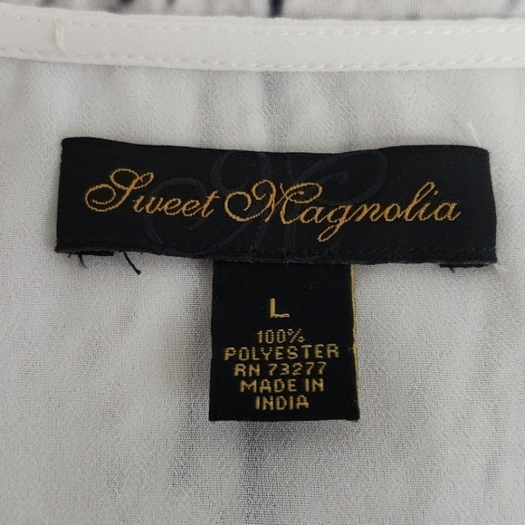 Sweet Magnolia Semi Sheer White Tunic NWOT - Picture 10 of 14